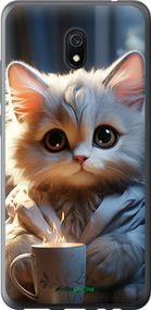 Чохол на Xiaomi Redmi 8A Білий кіт "5646t-1794-2448"
