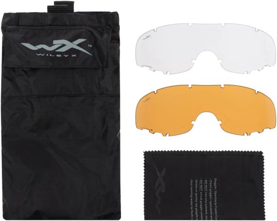Маска-окуляри балістичні Wiley X Spear. 3 лінзи (Grey/Clear/Light Rust) Black | Зображення 5