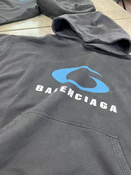 Худі чорне Balenciaga Loop Sports Icon sg291 | Зображення 4