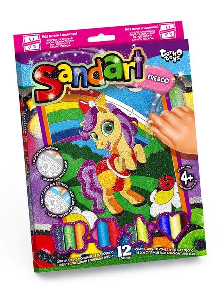 Набір творчості Фреска з піску Sand Art SA-02 Danko Toys Поні Вид 8