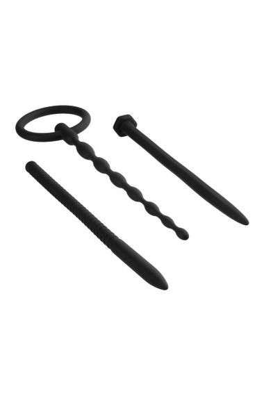 Набор черных уретральных катетеров NMC Knot Knot из силикона Sex Aura | Зображення 1