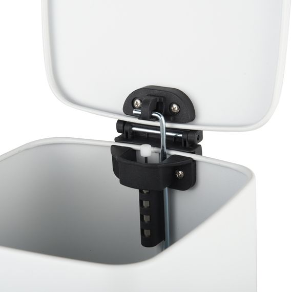 Відро для сміття з плавним закриттям квадратне ZERIX KUBIX-TC0106 WHITE 6 л (колір білий) (ZX6109) | Зображення 5