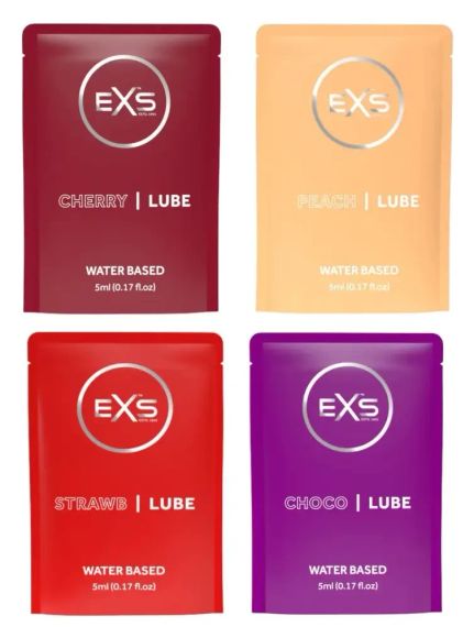 Набір з 20 шт ароматизованих універсальних гелей-лубрикантів EXS Flavoured Lube Sachets, 20х5 ml Sex Aura | Зображення 2
