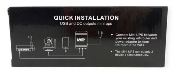 Джерело безперебійного живлення 10400 mAh USB, 9V, 12V для роутера Mini UPS WGP павербанк УПС + 3 перехідника | Зображення 7