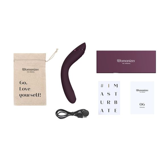 Вакуумний стимулятор для точки G та клітора з вібрацією Womanizer OG Aubergine, 12 рівнів, 3 режими | Зображення 6