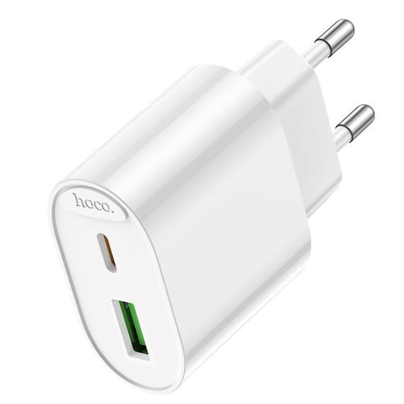 СЗУ 110-240V HOCO C109A 1xUSB-C, PD20W, White, Blister | Зображення 1