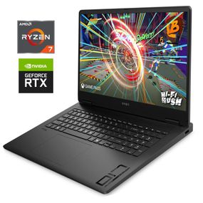 Ігровий ноутбук HP Omen 17-db0047nr / 17.3" (2560x1440) IPS / AMD Ryzen 7 8845HS (8 (16) ядер по 3.8 - 5.1 GHz) / 16 GB DDR5 / 1000 GB SSD / nVidia GeForce RTX 4070, 8 GB GDDR6, 128-bit / WebCam / Win 11 б/в