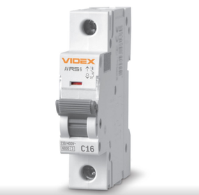 Автоматичний вимикач 1P 16А 6 kA VF-RS6-AV1C16 Resist Videx