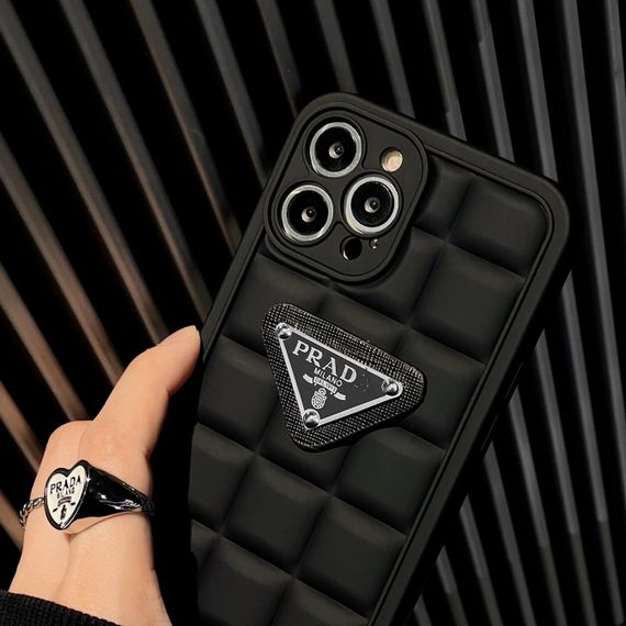 Силіконовий чохол з логотипом PRADA для iPhone 14 Pro Max колір Чорний | Зображення 2