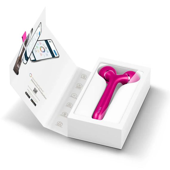 Електронний ультразвуковий ролик для обличчя та тіла GESKE Sonic Facial&Body Roller 4в1 magenta, Малиновий | Зображення 8