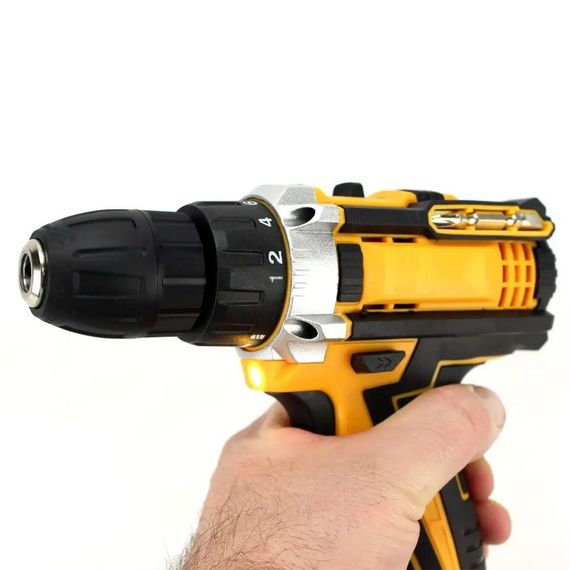 Ударний шуруповерт 12В з набором інструментів + 2 акумулятори / Акумуляторний шурупокрут в кейсі | Зображення 7