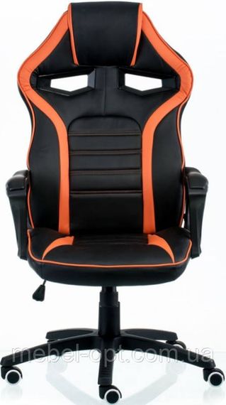 Офісне крісло Game black — orange, Tilt з регулюванням гойдання під вагу користувача | Зображення 1