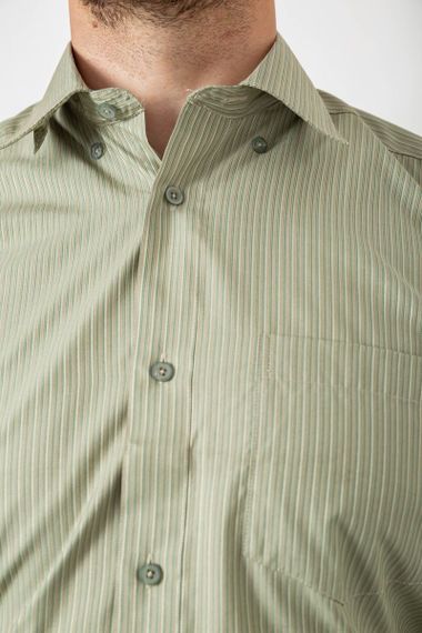 Рубашка мужская, цвет оливковый, 244R881 | Зображення 4