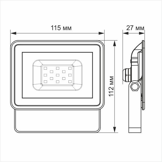 LED прожектор VIDEX Fe 10W 5000K 12V | Зображення 2