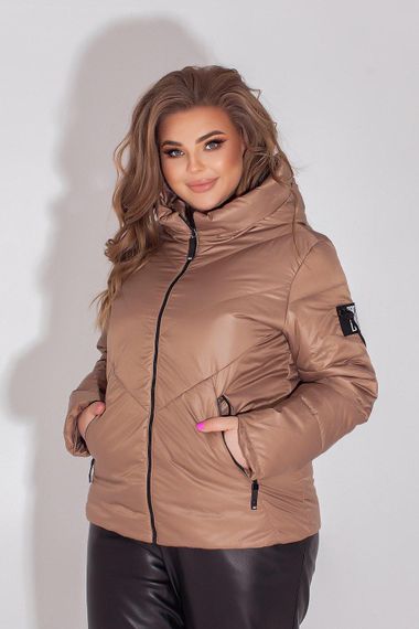 Жіноча демісезонна куртка, арт. 1008, кава | Зображення 4