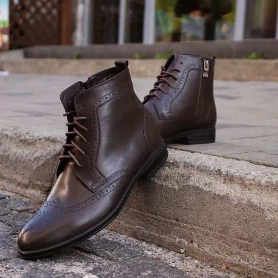 Ботинки зимние Ikos коричневые 44 размер | Зображення 5