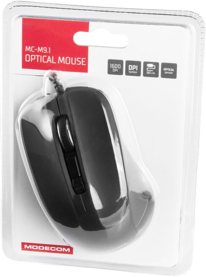 Мишка  Modecom MC-M9.1, 4кн., 1600dpi, чорна | Зображення 1
