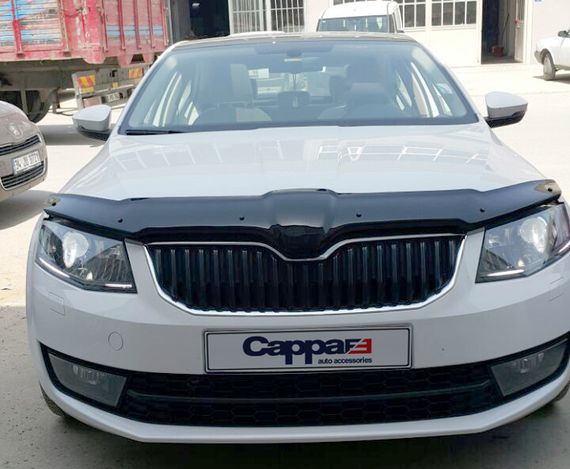 Дефлектор капота 2013-2017 (EuroCap) для Skoda Octavia III A7 рр | Зображення 3