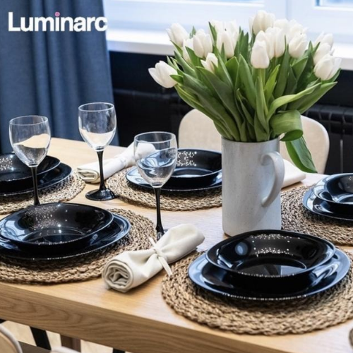 Тарілка Carine 26см L9817 чорний Luminarc | Зображення 1
