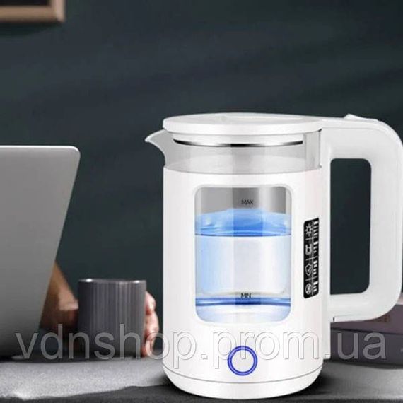 Електричний чайник з високою потужністю Rainberg RB-2220 2200 Вт 2 л, Стильний чайник з підсвічуванням EW-50 | Зображення 2