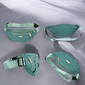 Сумка женская бананка Womens backpack XL-1211 Зеленая