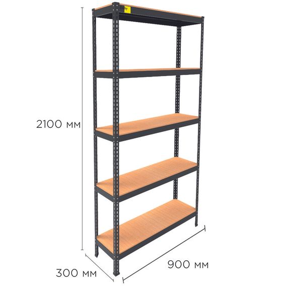 Металевий стелаж MRL-2100 ( 900x300) чорний