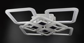 Люстра світлодіодна стельова LED світильник для квартири на стелю лед з пультом 26031 Білий 11х59х59 см.