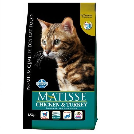 Сухой корм для котов с курицей и индейкой Farmina Matisse Chicken & Turkey, 1.5 кг