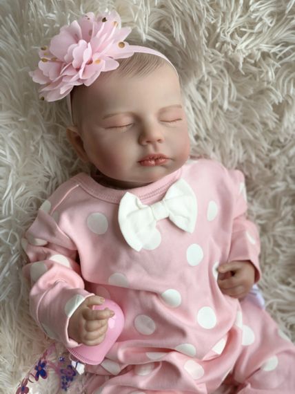 Силіконова Колекційна Лялька Реборн Немовля Анатомічна Новонароджена Дівчинка Пупс Пеггі (Вінілова Лялька) Reborn 50 см | Зображення 2