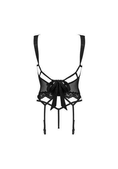 Комплект (корсет + трусики) Obsessive Setilla corset black L/XL | Зображення 5