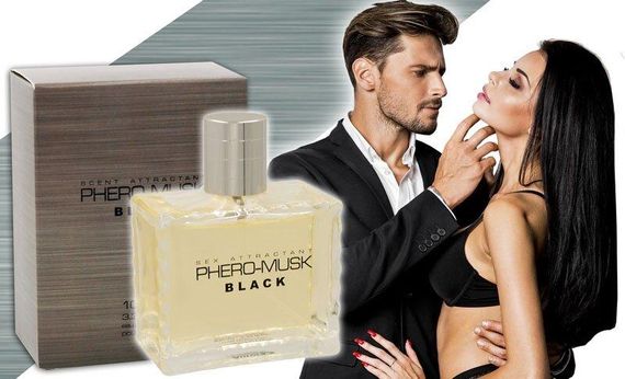 Духи з феромонами для чоловіків PHERO-MUSK BLACK, 100 ml Sex Aura | Зображення 1