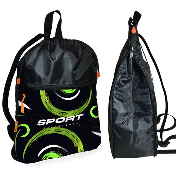 Рюкзак-мешок для обуви,спортивной формы Sport детская сумка для сменки с расширителем (01401)