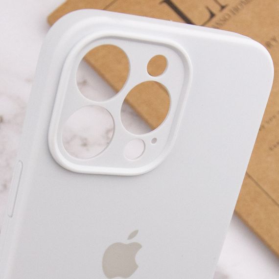 Чехол Silicone Case Full Camera Protective (AA) для Apple iPhone 14 Pro (6.1") Белый / White | Зображення 5