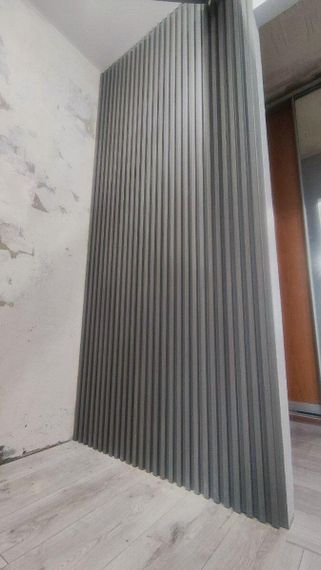 Рейка декоративная WPC стеновая 3000х160х23мм Стальная серая SW-00001528