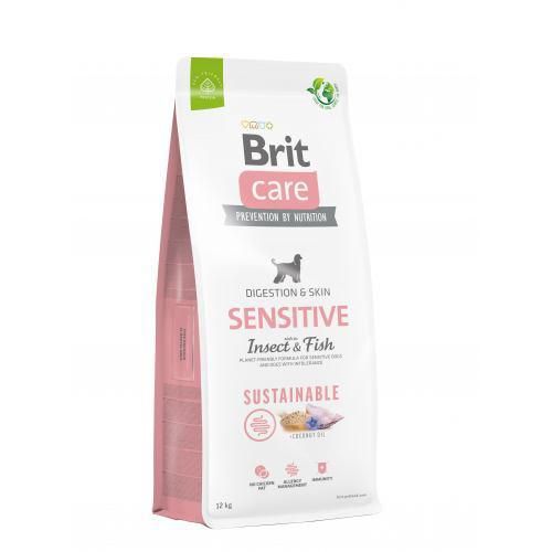 Сухий корм Brit Care Dog Sustainable Sensitive для собак з чутливим травленням, з рибою та комахами,