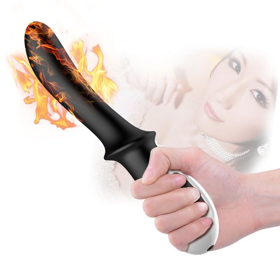 Вібромасажер точки G B - Series Fox Silicone G-spot Massager, з нагріванням, чорний | Зображення 4