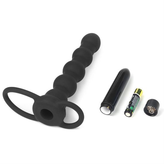 Насадка для подвійного проникнення - Anal Indulgence Collection Vibrating Rock Balled Double Prober | Зображення 7