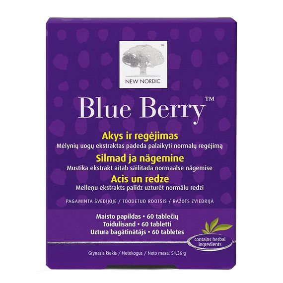 Комплекс для профілактики зору New Nordic Blue Berry 60 Tabs