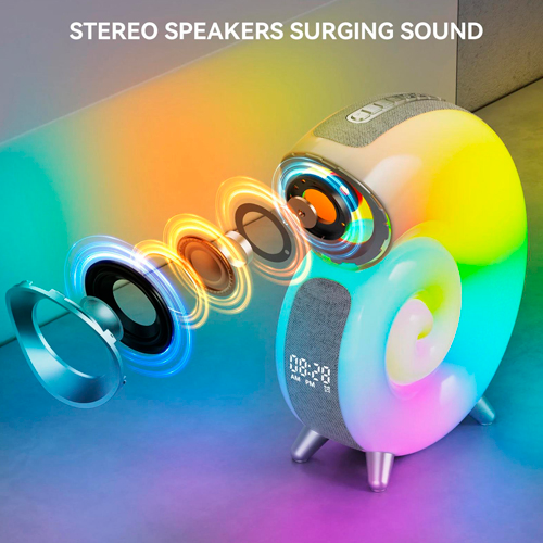 Акумуляторний настільний світильник RGB з годинником і будильником N70, Bluetooth колонка, 5 Вт | Зображення 8