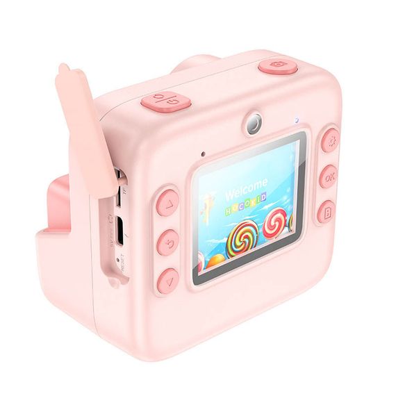 Дитяча фотокамера з моментальним друком Hoco DV200 Dual lens Pink | Зображення 3