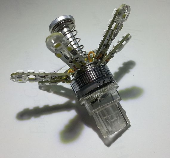 Одноконтактная безцокольная Led лампа 7440 (Т20) (W21W)-60SMD-R | Зображення 1