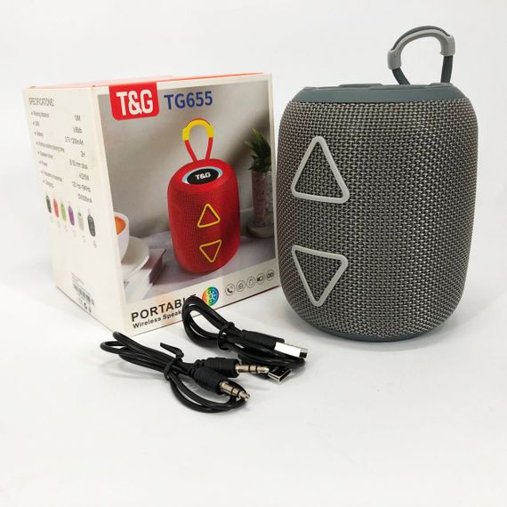 Колонка музична з підсвічуванням bluetooth TG655, Bluetooth колонка з можливістю підключення флешки QU-13 | Зображення 2