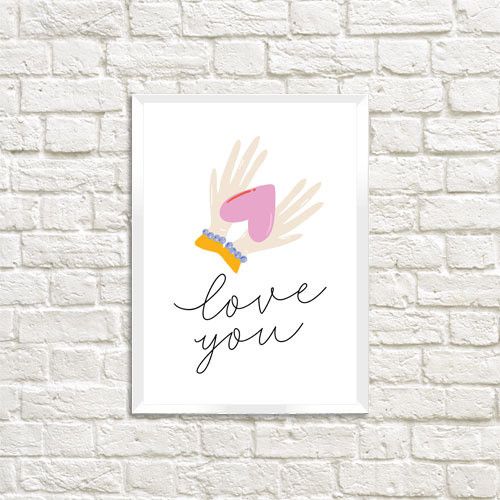 Постер у рамці Love you A3 (WMT3_21L009_WH)