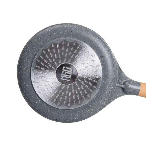 Алюмінієва млинна сковорода з мармуровим антипригарним покриттям Ø 22 см, товсте дно MGC сірий HP-4-427G | Зображення 4