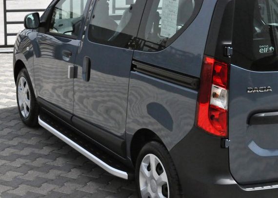 Боковые пороги Fullmond (2 шт., алюминий) для Renault Dokker 2013-2024 гг