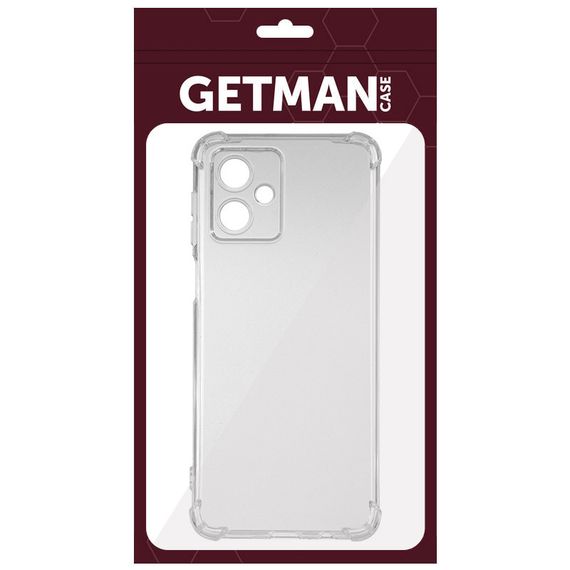 TPU чохол GETMAN Ease logo посилені кути Full Camera для Motorola Moto G54 Power Безбарвний (прозорий) | Зображення 4