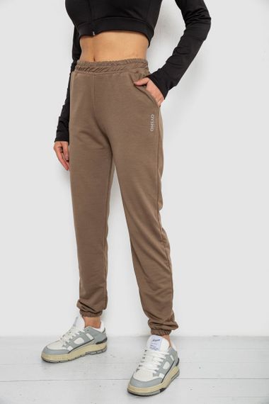 Спортивні штани жіночі, колір темно-бежевий, 238R325 | Зображення 2