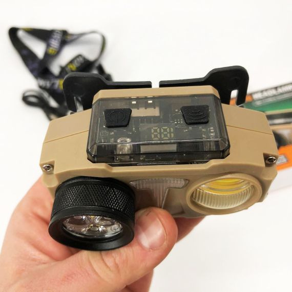 Потужний ліхтар для риболовлі CH-8825-3P35+COB(white+yellow)+RGB, Налобний ліхтар на голову BI-39 | Зображення 4