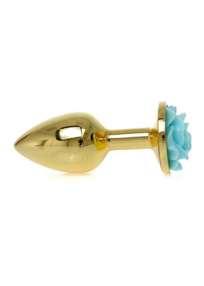 Анальна пробка Plug-Jewellery Gold PLUG ROSE- Light Blue Sex Aura | Зображення 3