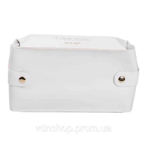 Серветниця з еко шкіри 21х12х8 см контейнер для серветок в автомобіль Білий HP-3-210W | Зображення 3